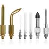 7PCS Grease Gun Accessory Kit, Tool Set Includes 3 Nozzles, Needle Dispenser, Rubber Joint Fitting, Bent & Straight Nipple, Grease Gun Needle Tip Kit