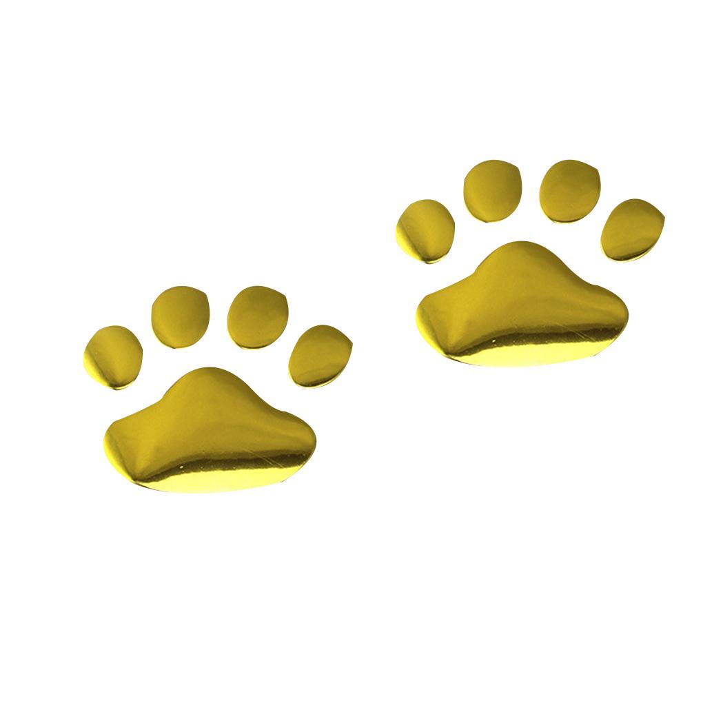 Car Sticker 3D Plastic Adorable Paw Decal Waterproof Foot Print Stickers Portable Bumper Body Decoration Accessories
