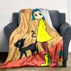 1pc Coraline (6) Blanket, Gift, for Men and Women, Soft Blanket, Good for Sofa Bed Couch Travel, Lightweight Flannel Blanket