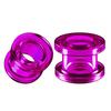 Silicone Double Flared Saddle Piercing Jewelry Stretched Ear Plugs Earring Lobe Acrylic External Flesh Tunnel Purple