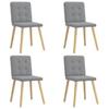 Dining Chairs, 4 Pcs, Light Gray, Fabric Upholstered
