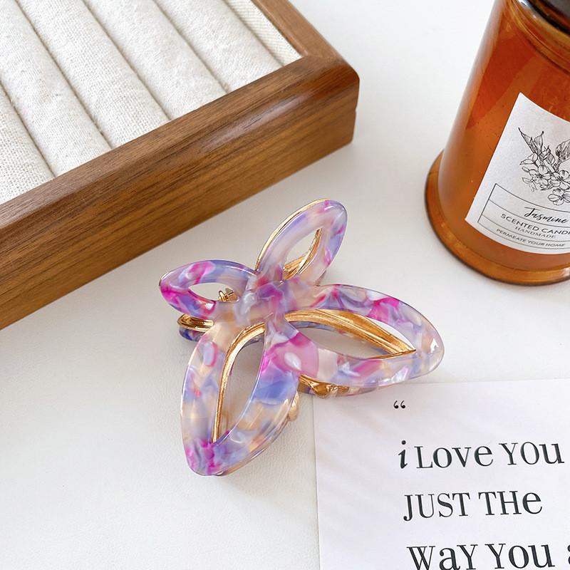 Trendy Korean Butterfly Hair Accessory Claw Clip For Women Available In Various Shades Bright Purple