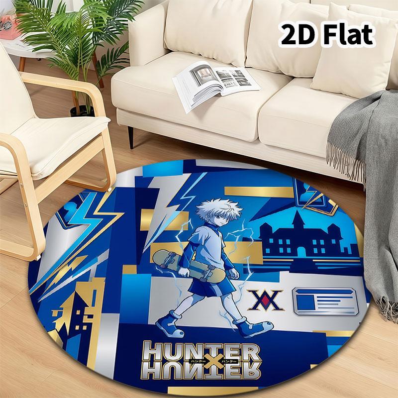 Hunter X Hunter Round Area Rug Carpet Rug For Living Room Bedroom Sofa Playroom Decor Nonslip Floor Mat
