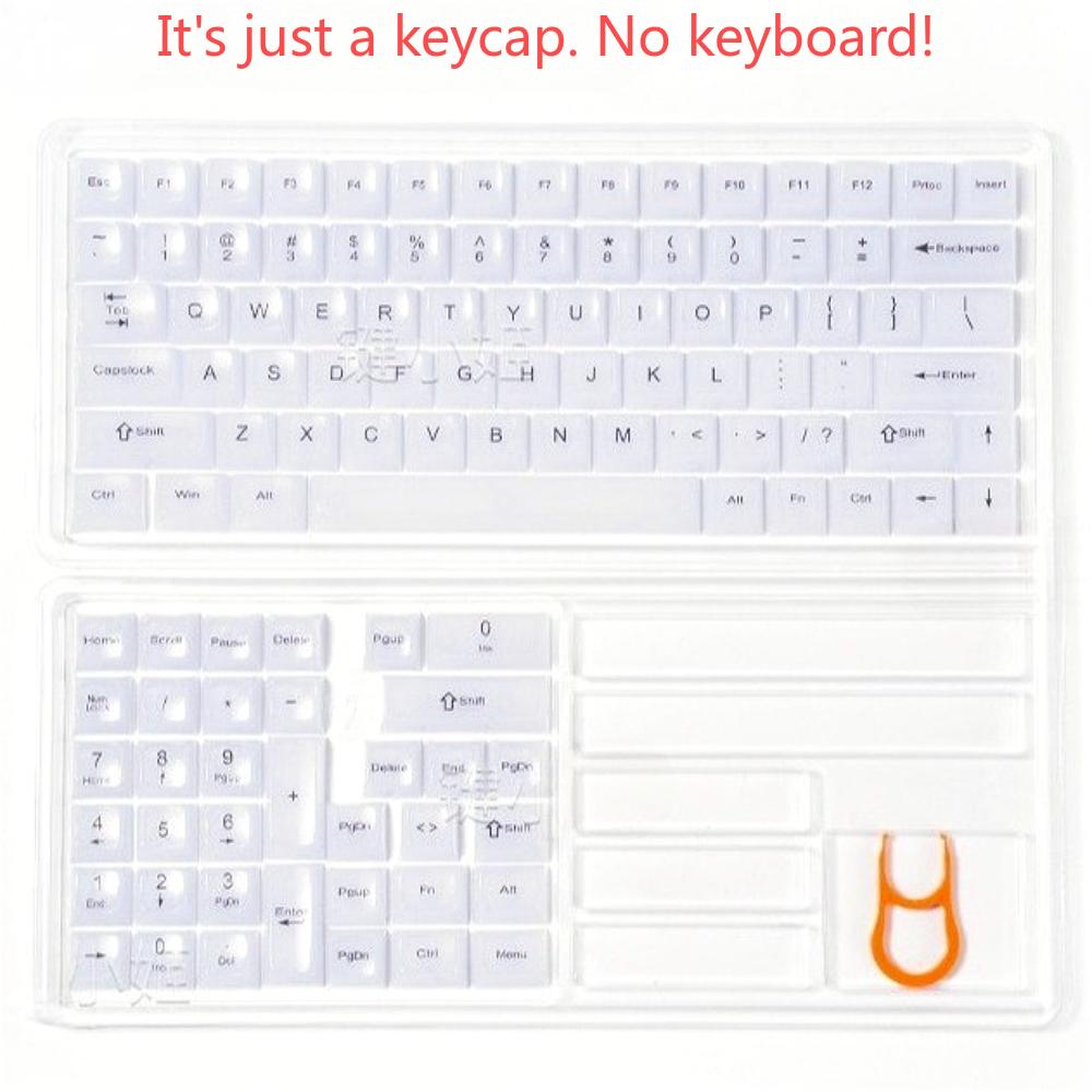 115-key Fog Transparent Keycap PC Transparent Keycap MDA Suitable for MX Switch 60/84/98/108 Mechanical Keyboard Replacement Cap