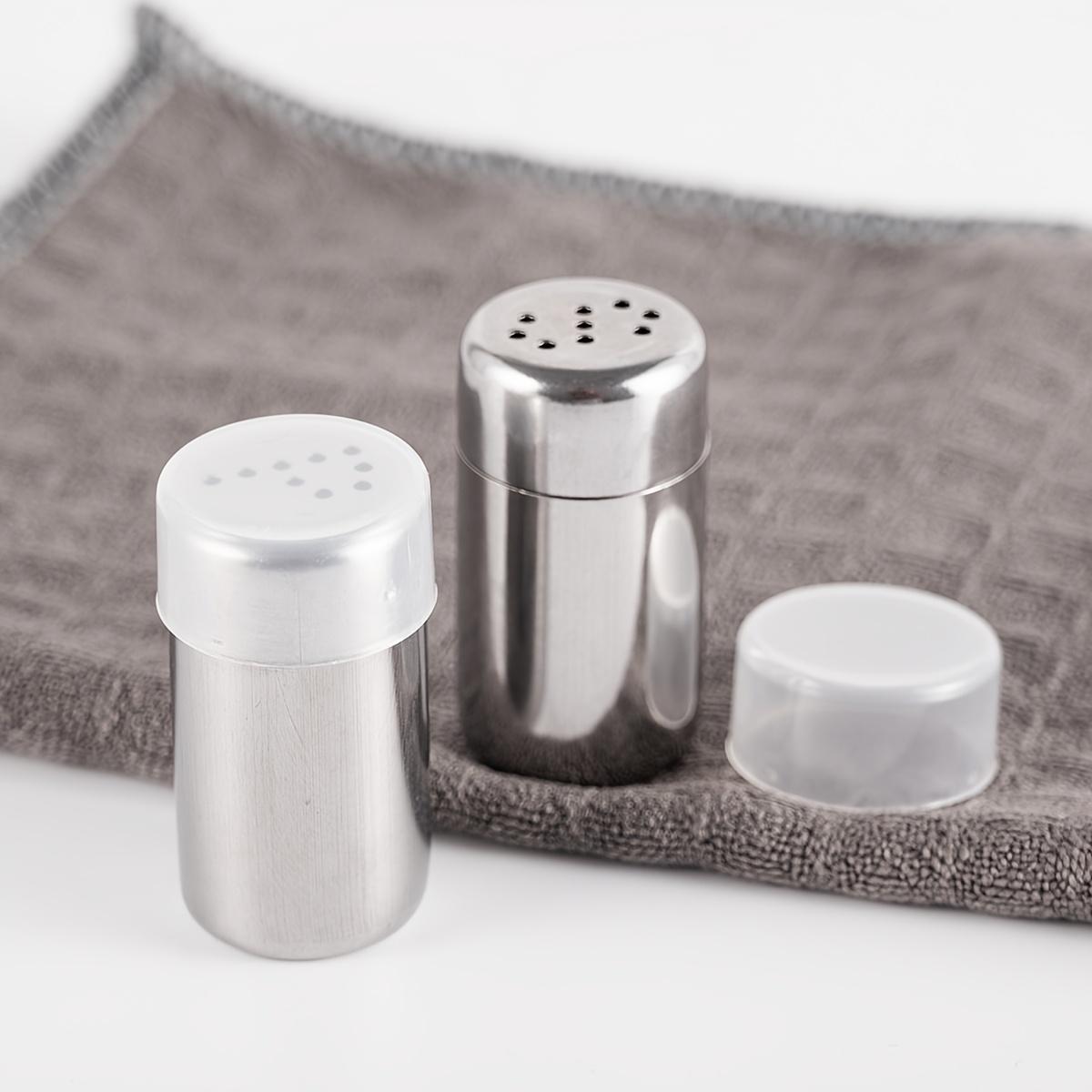 

2Pcs Pepper Spice Shaker Bottle Mini Stainless Steel Spice Shaker Seasoning Jar Salt Sugar Bottle Multifu Dispenser Cooking Tool
