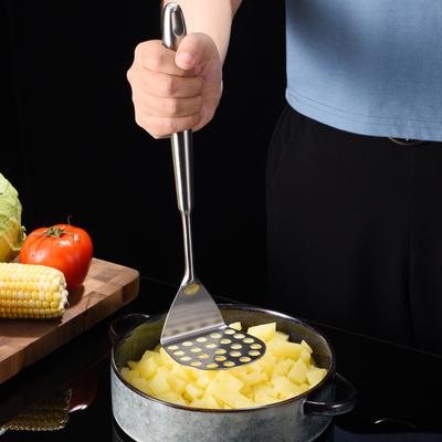 Long Handle 304 Stainless Steel Potato Mud Press Food Crusher Manual Yam Pumpkin Masher Vegetable Tool Kitchen Accessories