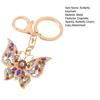 Rhinestone Butterfly Keychain Sparkly Butterfly Charm with Keyring Elegant Enamel Butterfly Keychain Gift for Women Girls