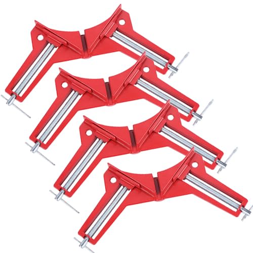 Set of 4 90 Degree Corner Clamps for Woodworking, Right Angle, Universal Clamps, Woodworking Ruler, Welding, DIY, and Right Angle Fixing Tools