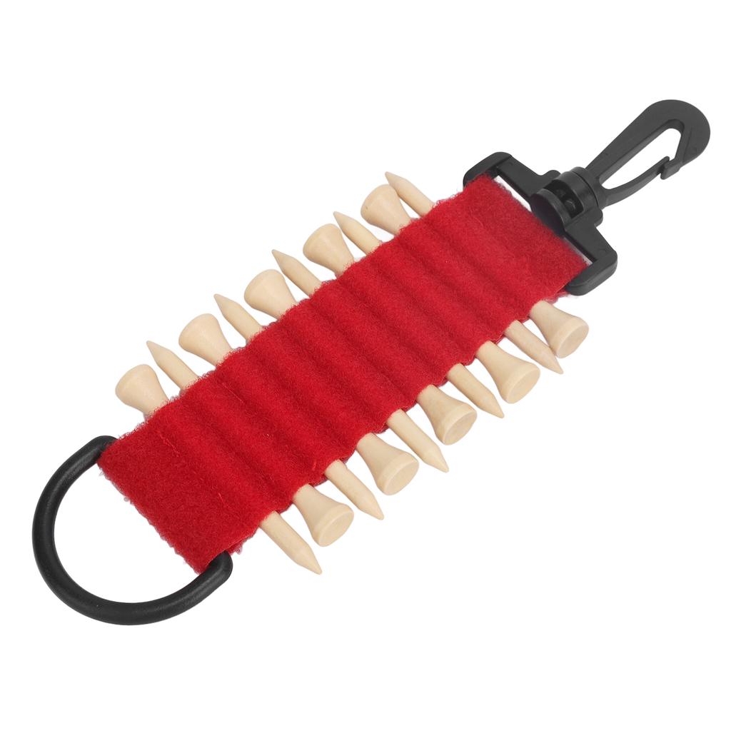 10 Tees Golf Tee Holder with Hook Multifunction Practical Portable Golf Tee Carrier Storage Bag for