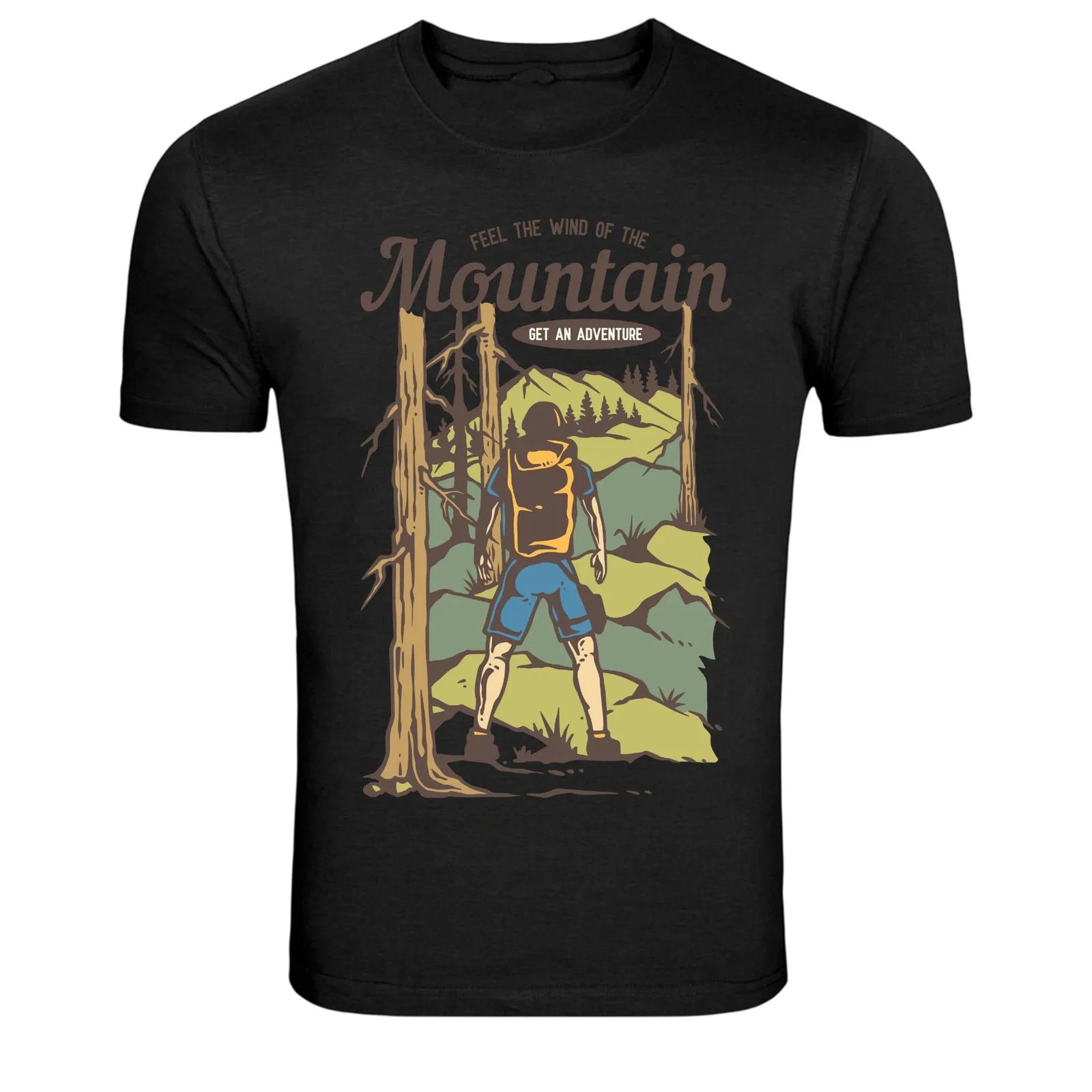 Mountain Adventure Hiking Nature Explorer T-Shirt L
