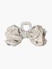 Mellotory Check Chiffon Ribbon Hair Clip (Light Beige)