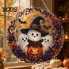 Sparkling Rhinestone Craft Projects Halloween Ghost/Owl Diamond Art Hanging Ornament Kit, Kits for Adults Painting Suncatcher, DIY Pendant Window