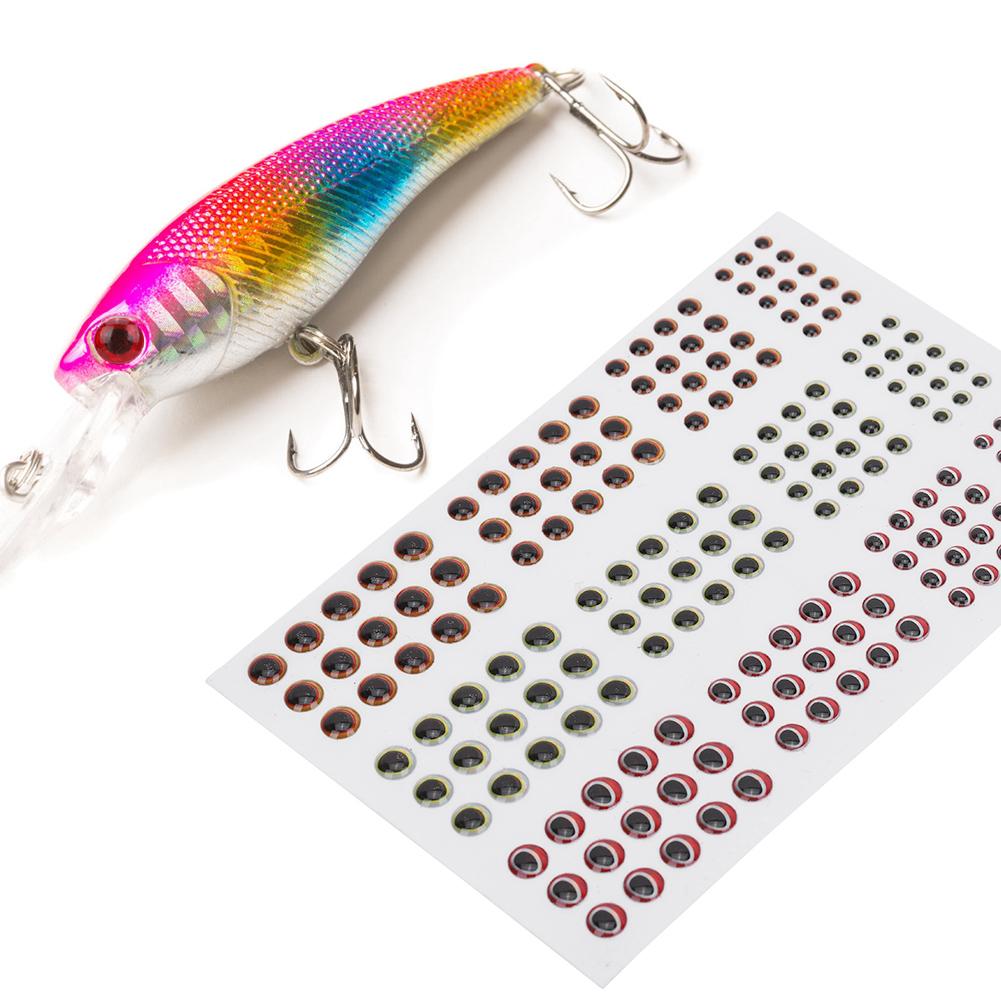Fishing Lure Artificial Fish Eyes Fishing Hook Crafts 3D Waterdrop Fish Eyes 183pcs Size 1