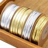 Craft Gold Silver Leather Ribbon Matte Flat PU Rope Jewelry Accessories Home Party