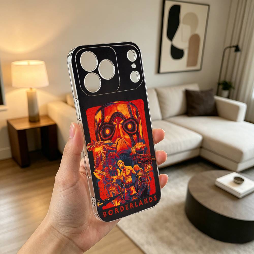 Game B-Borderlands P-Psycho Gift Phone Case For iPhone 17 16 15 14 13 12 11 Mini Pro Max Plus Transparent Cover iPhone16promax