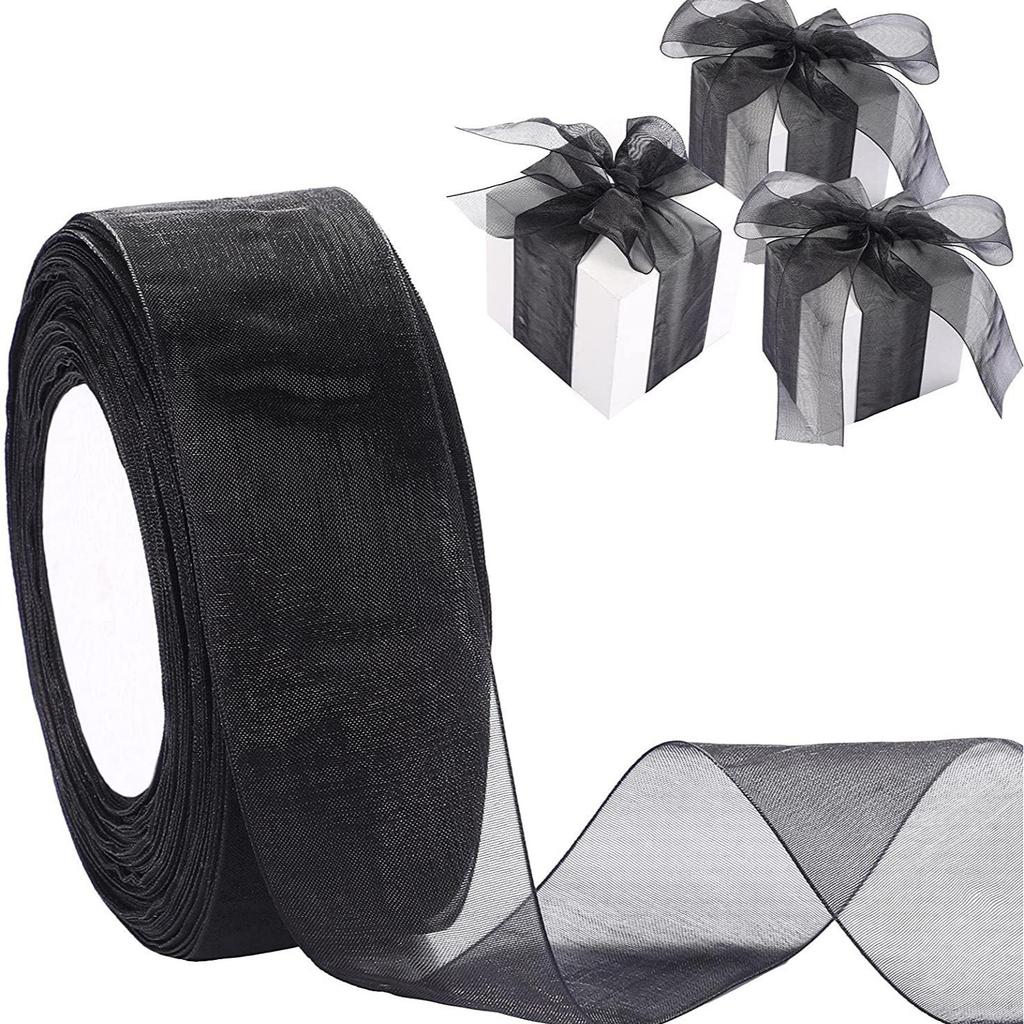 Handmade Hair Tie DIY Gift Packaging Materials Flower Ribbon Chiffon Ribbon Organza Silk Colorful Ribbon Ribbon Bow DIY Flower Handmade