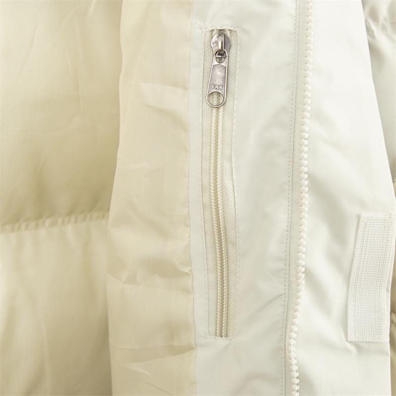 Bei Jia Unisex Winter Hooded Embroidered Padded Jacket - Youth & Adult Thick Cotton Coat Trendy Outerwear