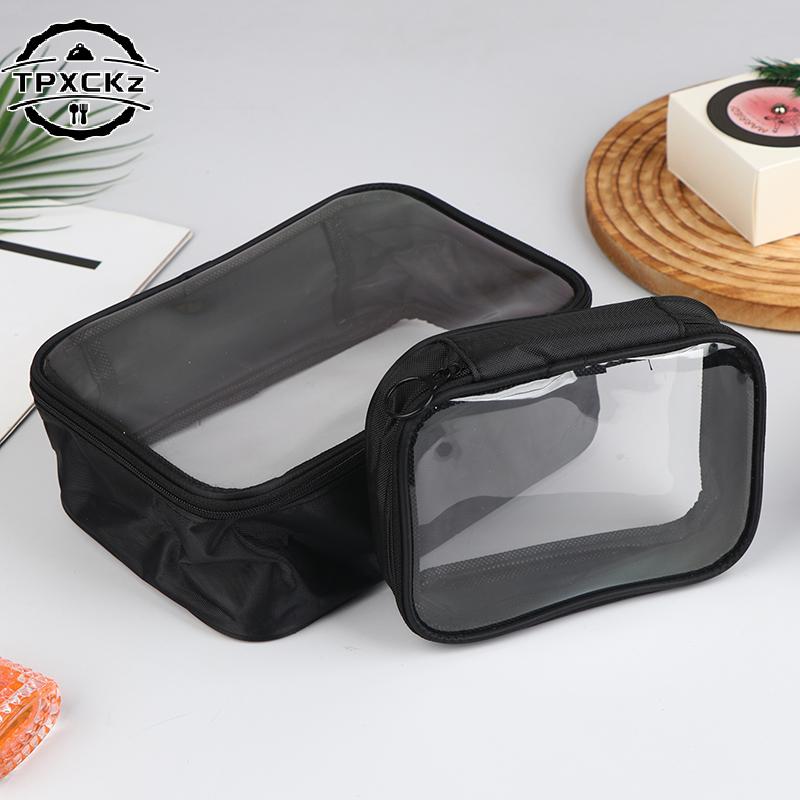 Women Clear PVC Makeup Bag Waterproof Toiletry Bag Carry On Makeup Bag Zipper Cosmetic Bag Travel Toiletry Organizer Pouch