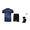 Li Ning Badminton Collection Badminton Jersey Set Unisex Dark Ship Blue AATV009-3