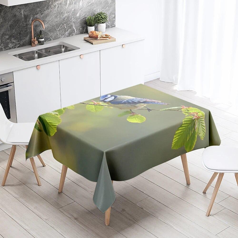 

Скатерть с изображением колибри, милая птица, устойчивая к пятнам, водонепроницаемая, прямоугольная, кухонный стол, домашний декор 40x70cm