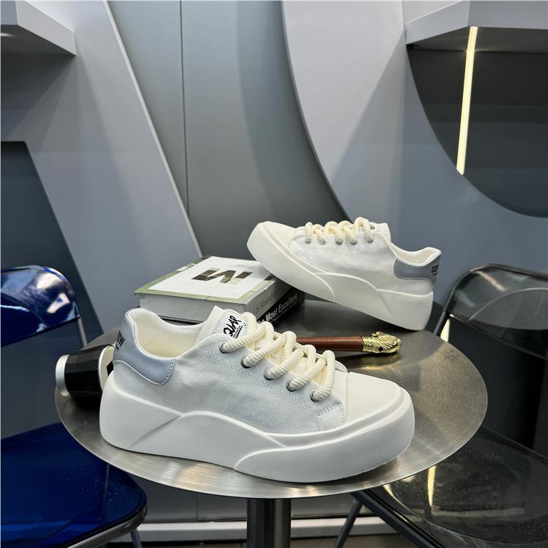 Thick-soled solid color trendy shoes spring and summer new casual shoes lace-up ms