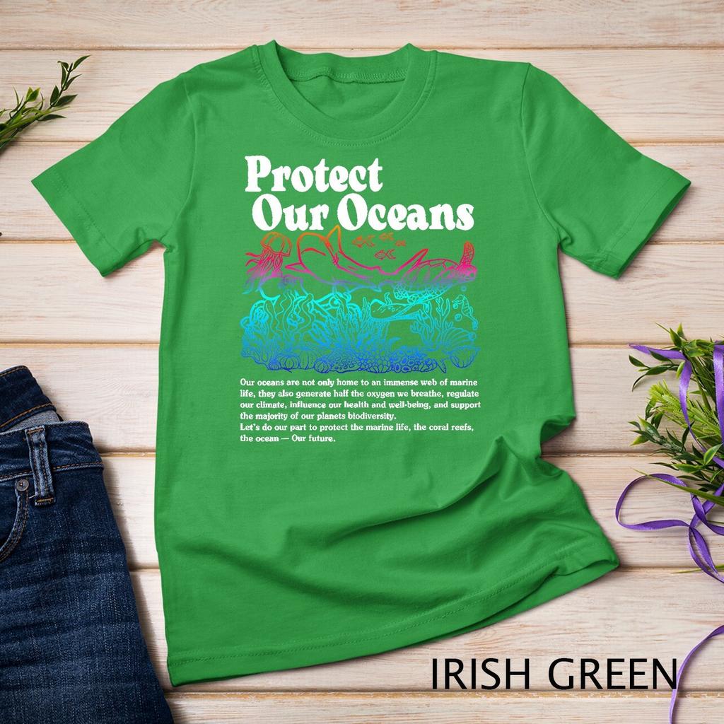 Protect Our Oceans Save The Ocean World Ocean Day Earth Day Tshirt Woman Man Summer Fashion Casual Cotton Graphic T Shirts