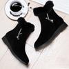 Bottes en peluche pour femmes, chaussures confortables à semelles épaisses, polyvalentes, résistantes à l'usure, chaussures à la mode pour femmes, chaussures vulcanisées décontractées pour femmes