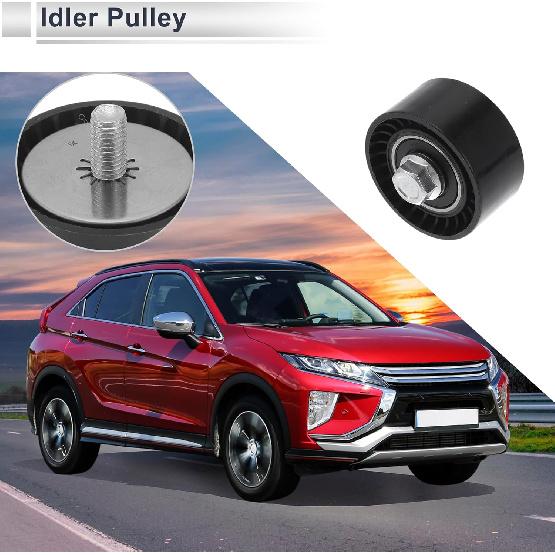 Drive Belt Idler Pulley for Infiniti Q50 2015-2020 Serpentine Tensioner Pulley Idler No.119254JM0A Plastic Black 1 Pcs