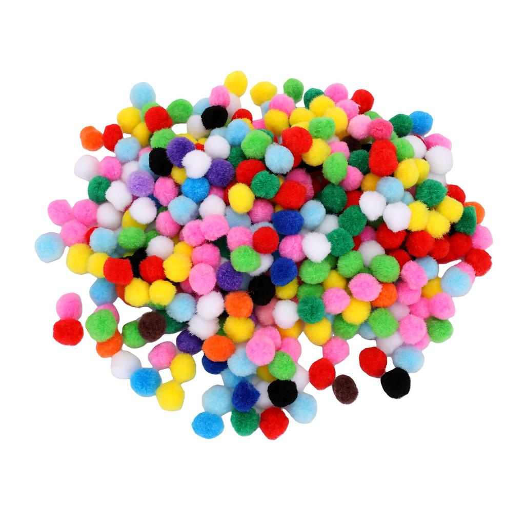 1000 Pcs Pom Poms 2cm Diameter Colorful Pompom Balls for Crafts Art Classes Journal Making Holiday Decoration