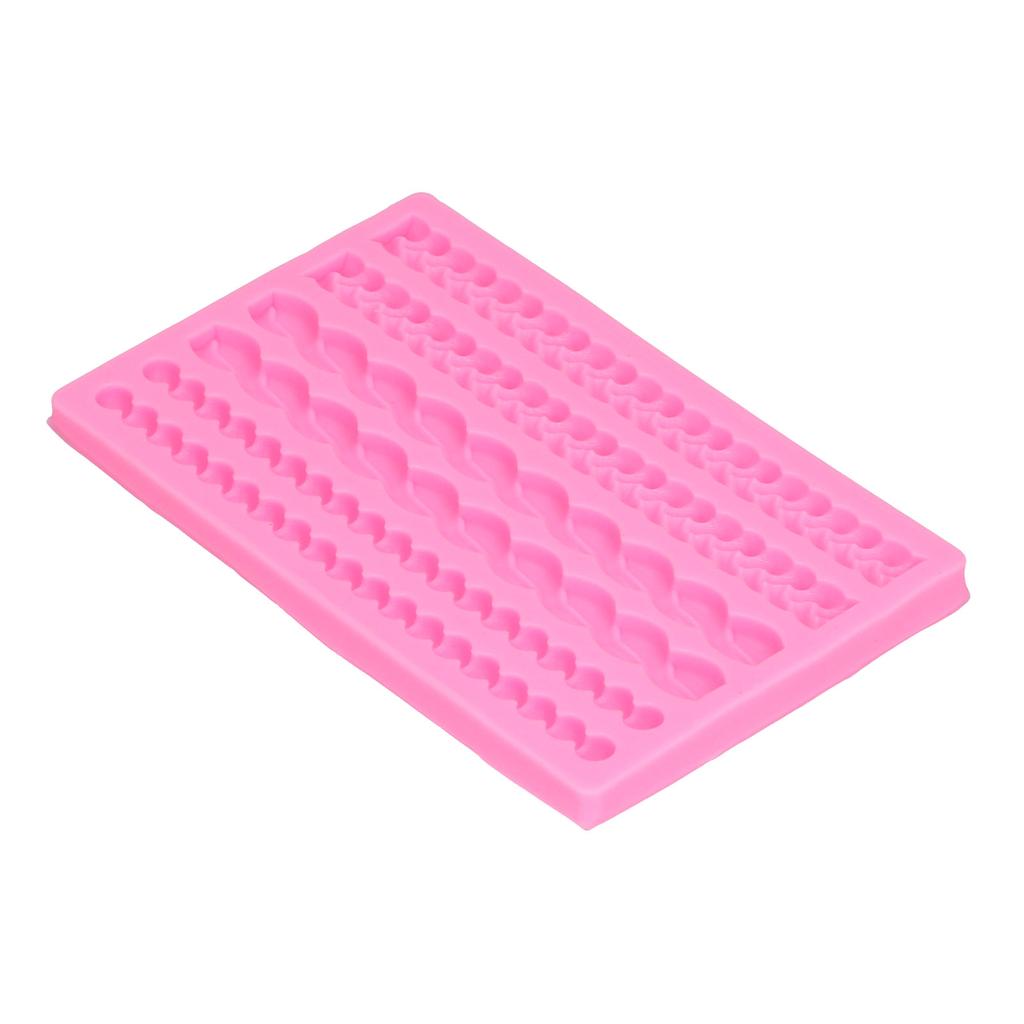 Molde de Silicone Tridimensional Corda Tecida Forma de Pérola Molde de Bolo Cozinha DIY Molde para AssarPérola Tecida