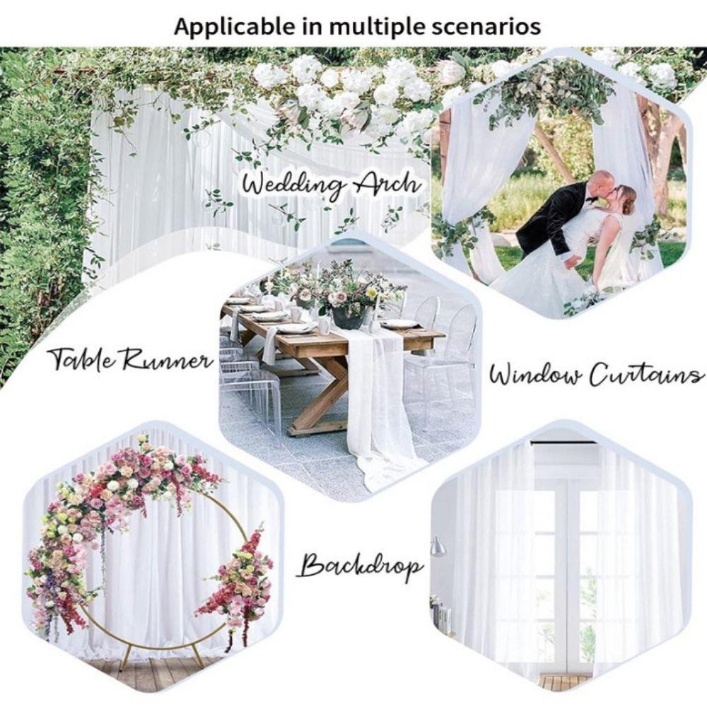 Multi-purpose Tulle Fabric Backdrop Rod Pocket Photography Background Drapes  Birthday Party