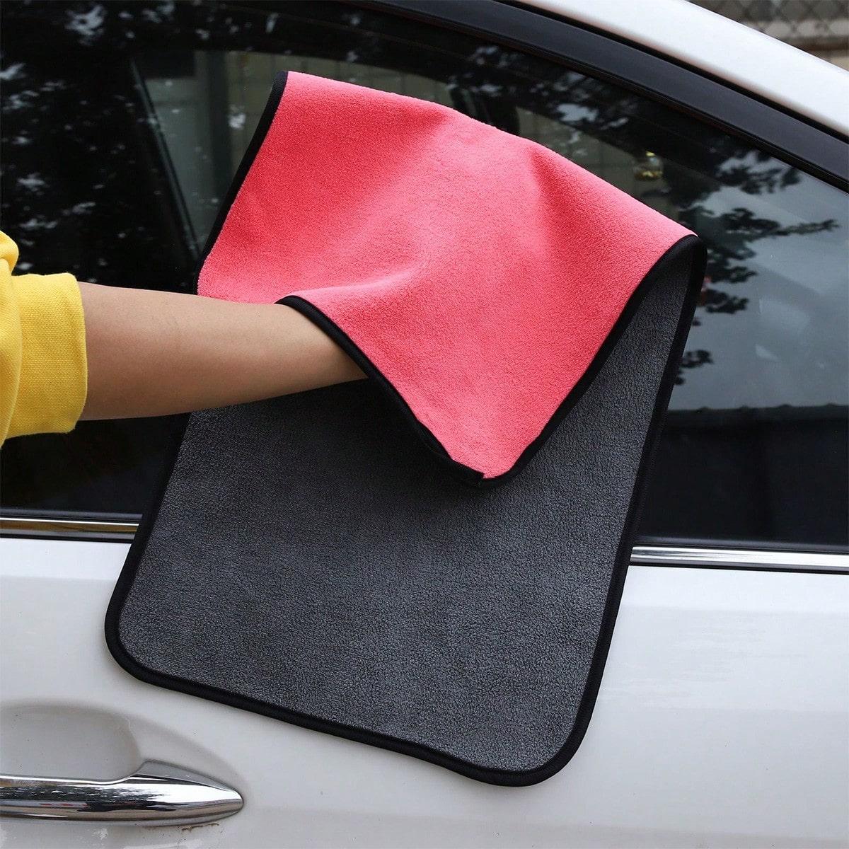 

Double-Sided Coral Velvet Towel – High-Density Microfiber for Car Wash Drying Detailing Polishing Windows Kitchen Home Coral Fleece