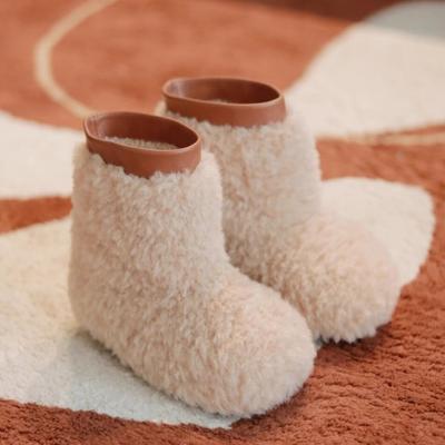 Moda Encantadora Niña Antideslizantes Suaves Zapatos para Niños Pequeños Botas de Nieve de Algodón para Niños Invierno Lana de Cordero Cálidas Zapatos de Nieve Princesa Niños Botas de Piel