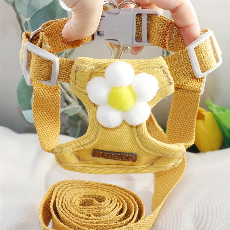 Dog Harness for Small Medium Dog Fashion Puppy Chest Strap Adjustable Cat Harness Vest Pet Walking Outdoor Rope Dog Accessories