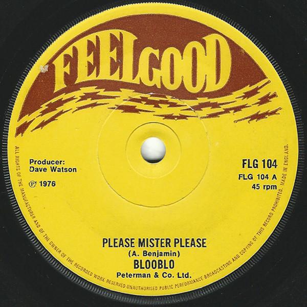 

7inch Record BLOOBLO Please Mister Please Chaka FLG104 FEELGOOD 1976 UK Reggae Ska Dub Used