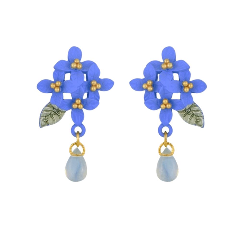 

Blue Color Orchid Earrings Sweet Flower Earrings New Pendant Earrings Women синий