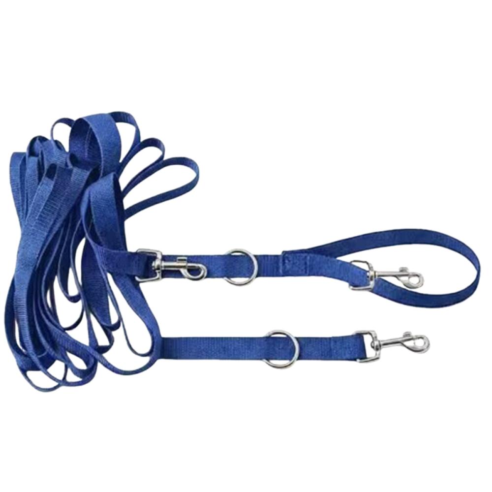 

Adjustable Dog Chain 5/10/10/20M Walking Training Dog Lead Crossbody Dog Leash Outdoor 5mx2cm синий