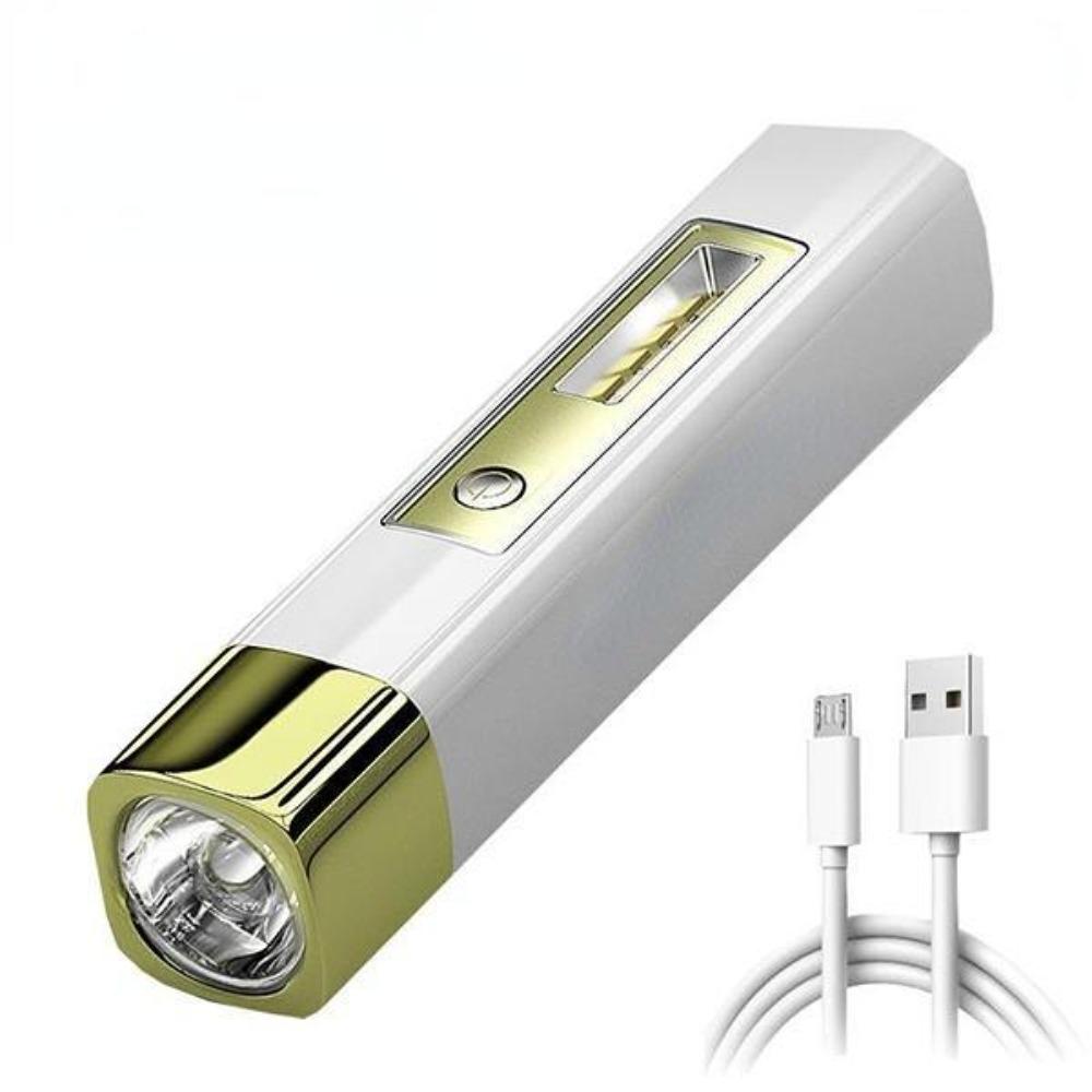 Outdoor IP68 Waterproof LED Flashlight USB Rechargeable Ultra Bright Torch Powerful Flashlight Power Bank Flashlight Portable