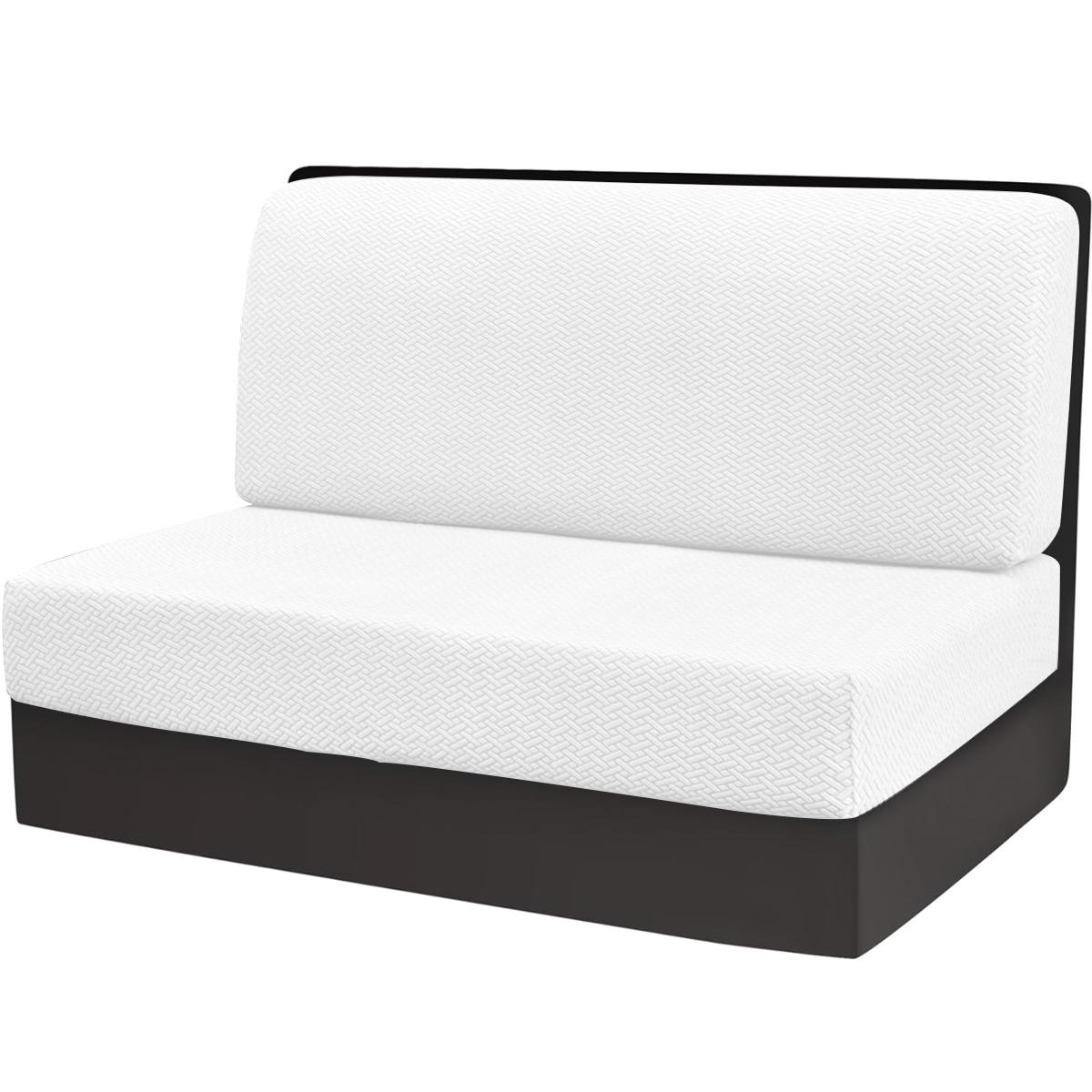 

Эластичный жаккардовый чехол для обеденной зоны на автодоме, защита животных, моющийся двухместный диванчик для автофургона, автомобильные скамейки, чехлы для ресторана белый