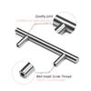 KAK 20pcs Brushed Gold Kitchen Handle Stainless Steel T Bar Door Pull 76mm 96mm Cabinet Knobs and Handles Black Furniture Handle