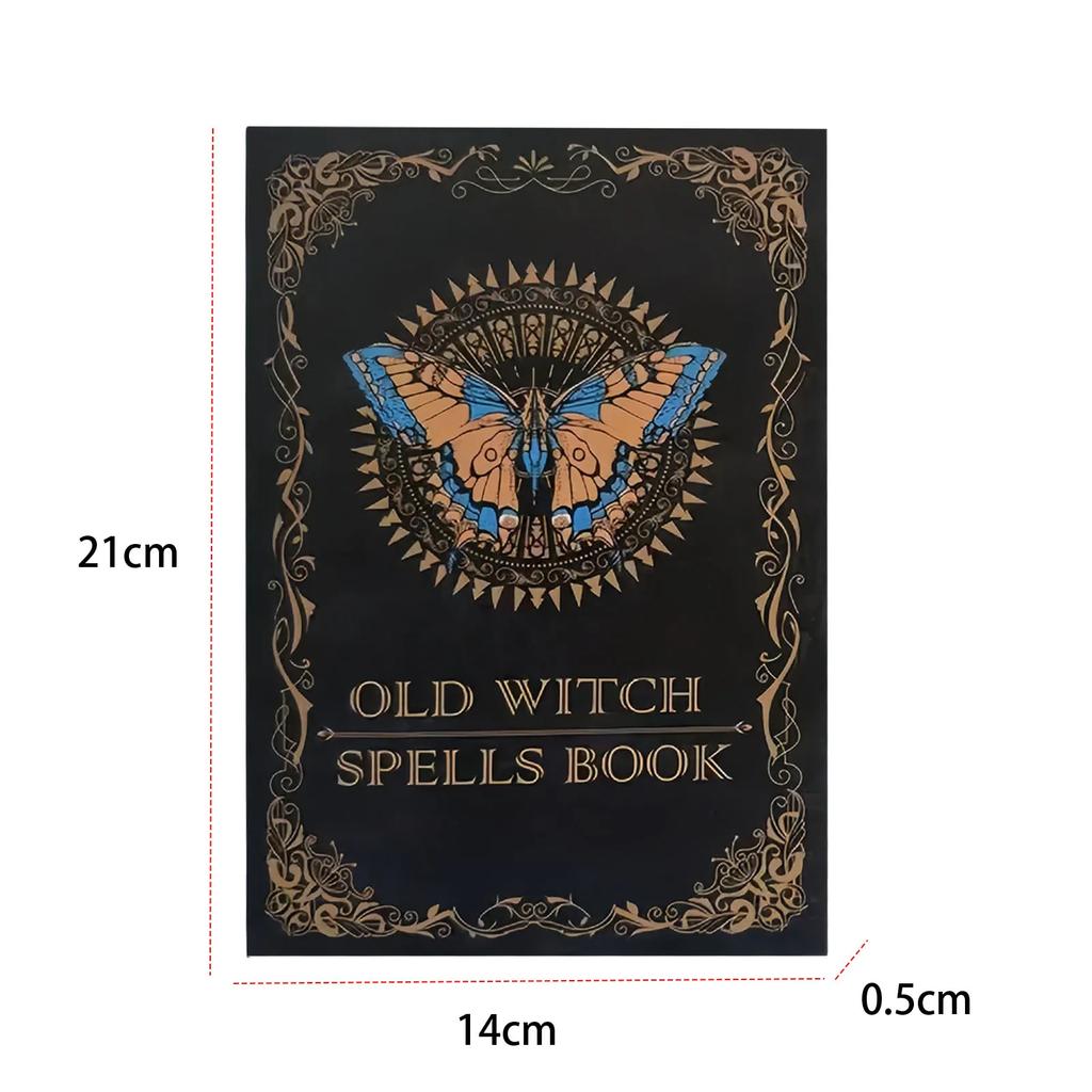 Old Witch Spells Book Vintage Journal Notebook Christmas Halloween Gift for Beginners Supplies Witches & Wizards Premium Paper