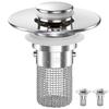 Stainless Steel Bathroom Sink Drain Strainer Removable Basket Drain Stopper  Shower Sink