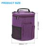 PATIKIL Knitting Large Size Knitting Organizer Strap Case Holder with Side Pockets for Crochet Supplies Needles Hooks Tools Purple Bag,