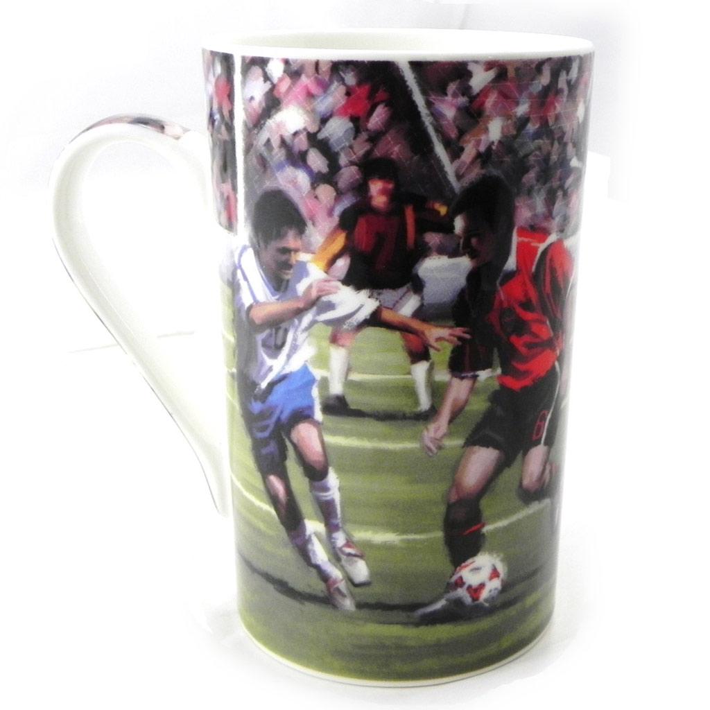 Les Trésors De Lily [I6026] - Grand mug porcelaine 'Football' - 110x125 mm