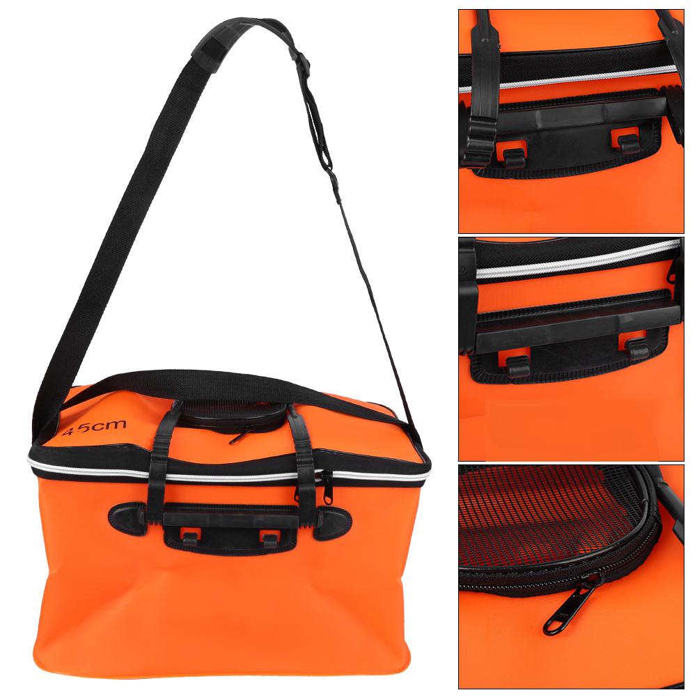 EVA Outdoor Portable Compact Lightweight Folding Fishing Bucket Comfortable Carrying Bait Box Tackle Supplies