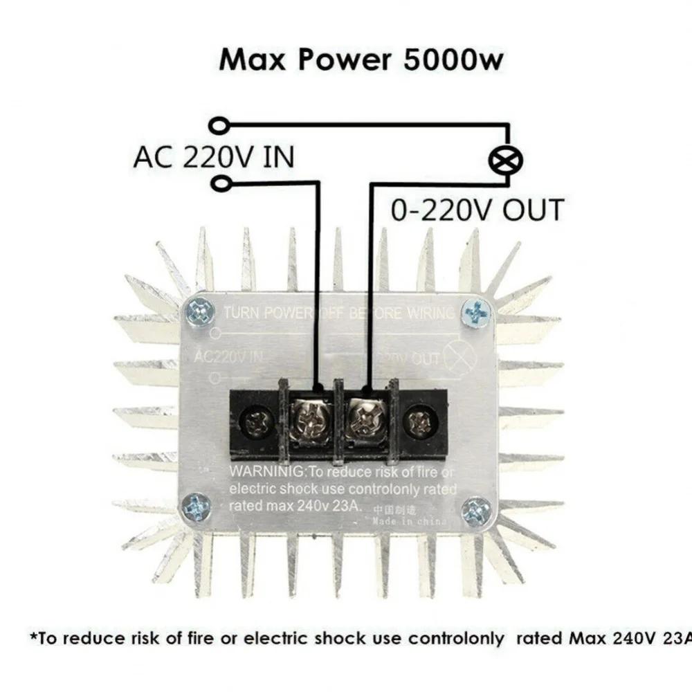 5000W Netzteil SCR Spannungsregler Motor Drehzahlregler Licht 220V Dimmung Dimmer Thermostat Drehzahlregler Governor
