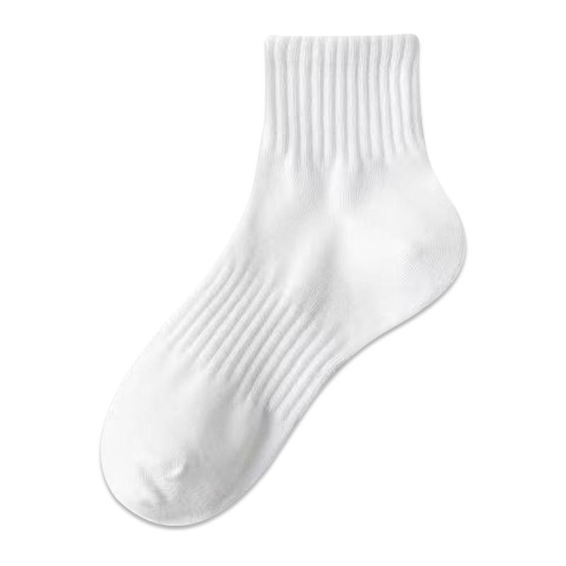 

Черно-белые носки женские короткие носки спортивные короткие однотонные дезодорирующие впитывающие пот женские хлопковые носки мужские One Size чистый белый