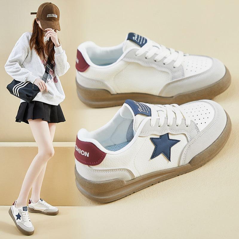 Little White Shoes Versatile Platform Training Shoes Sports and Leisure Shoes Spring 2025 New Popular Star Board Shoes Women