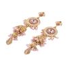 Fashionable Retro Ethnic Long Tassel Diamond Zircon Earrings For Women, , Courtly Elegance, Gorgeous Earrings
