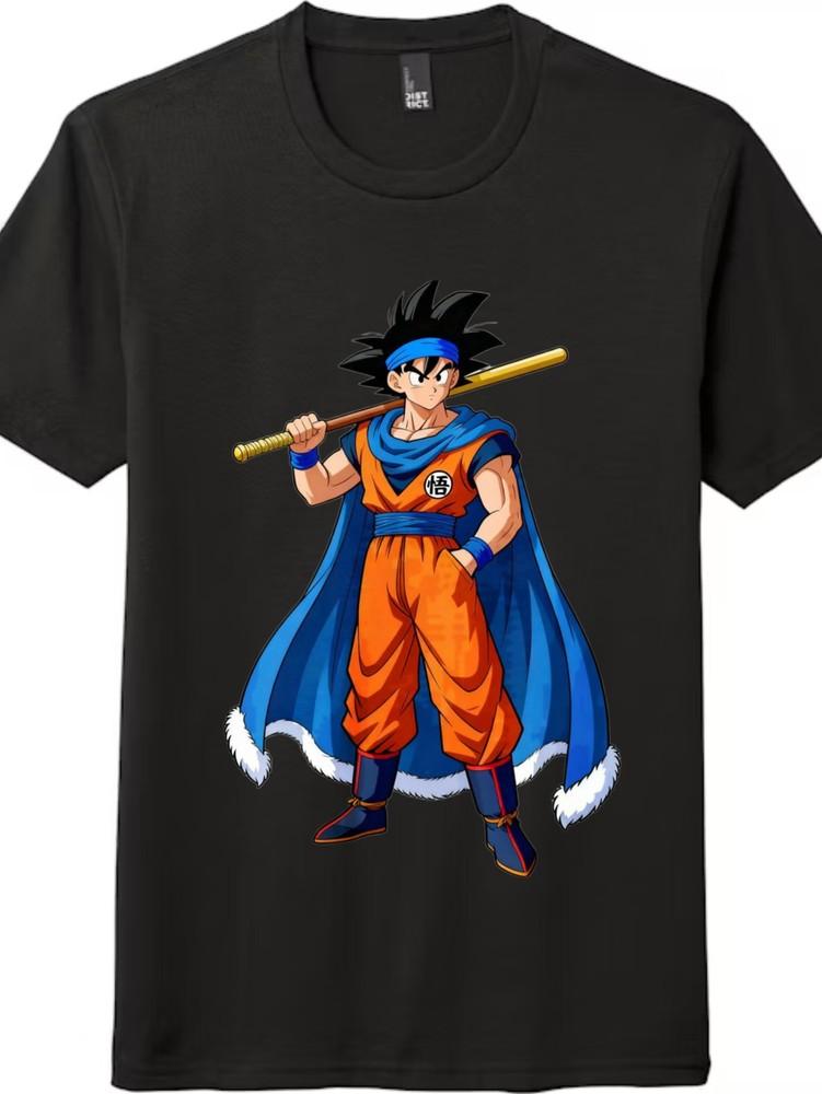

Dragon Ball Goku with Power Pole and Cape Graphic T - Shirt 4XL